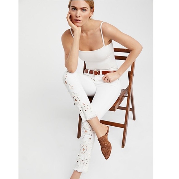 Free People Denim - Free People • High-Rise Cigarette Jeans w/ Cutout